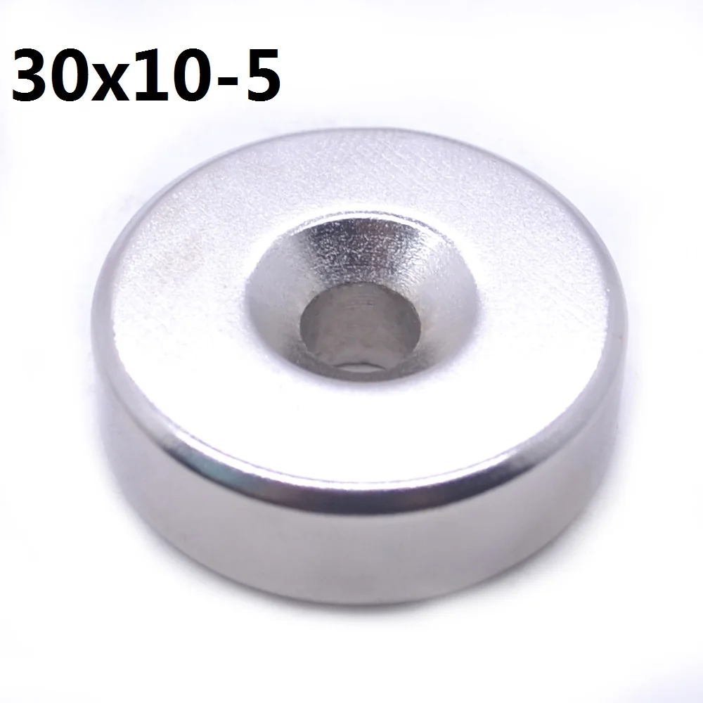 

1~50pcs 30x10-5 N35 Powerful Magnets 30*10 mm Hole 5mm Permanent Round Countersunk Neodymium Magnetic Magnet 30X10-5mm 30*10-5mm