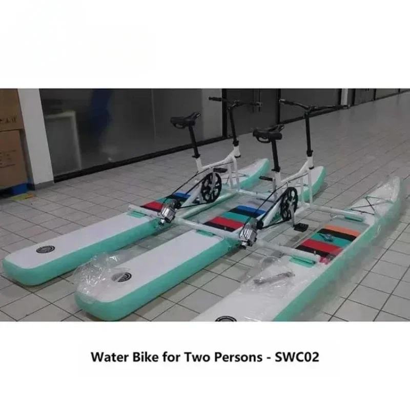 

Manufacturer Outdoor Riding Aquatic Park Portable Foldable Inflatable Water Pedal Bicycle Aqua Water Bikes With Ce