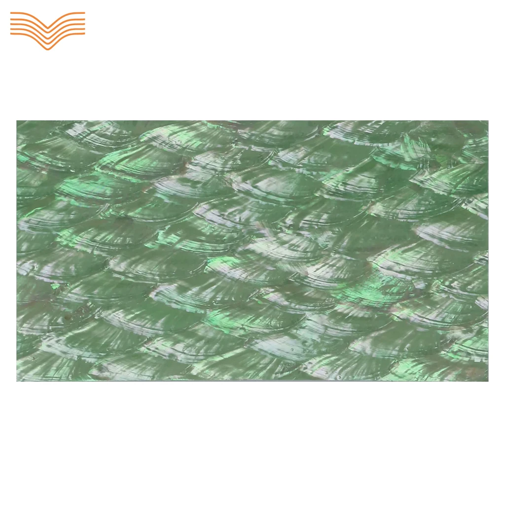 Grass Green Self-Adhesive Scallop Mother Of Pearl Veneer Iridescent DIY Material For Phone Case Jewelry Marquetry Decoration