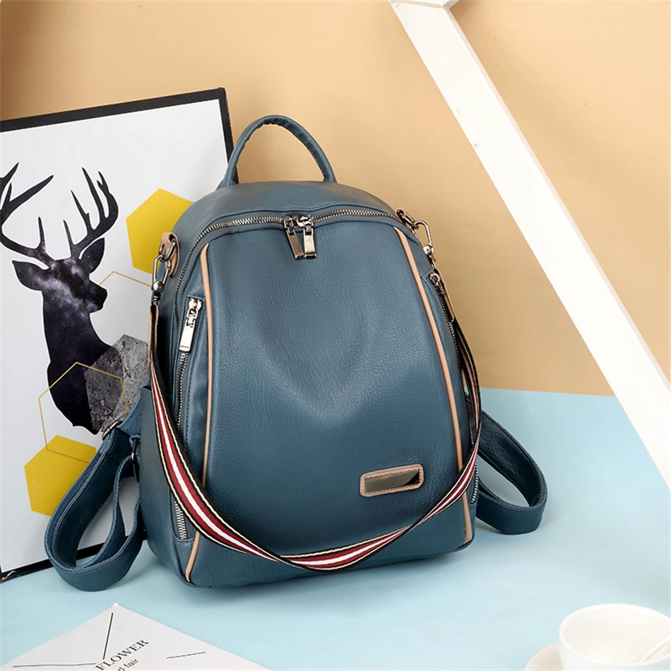 Multifunction Women Backpack High Quality Leisure Rucksack Vintage Leather Mochilas Shoulder Bags Backpacks Fashion Daypack