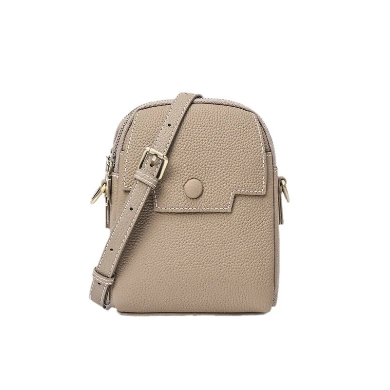

Genuine Leather Phone Bag for Women Korean Mini Crossbody Purse Fashion Small Handbag New Designer Shoulder Bags