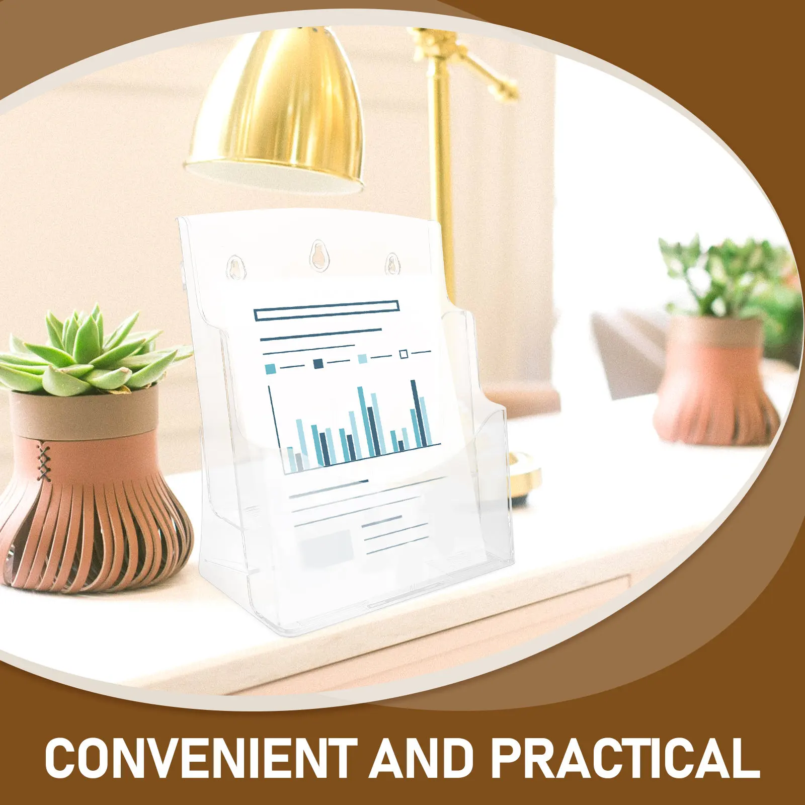 

Simple Design Clear Wall-Mounted File Organizer Rack for Office Document Magazine Brochure Storage Display Stand Holder