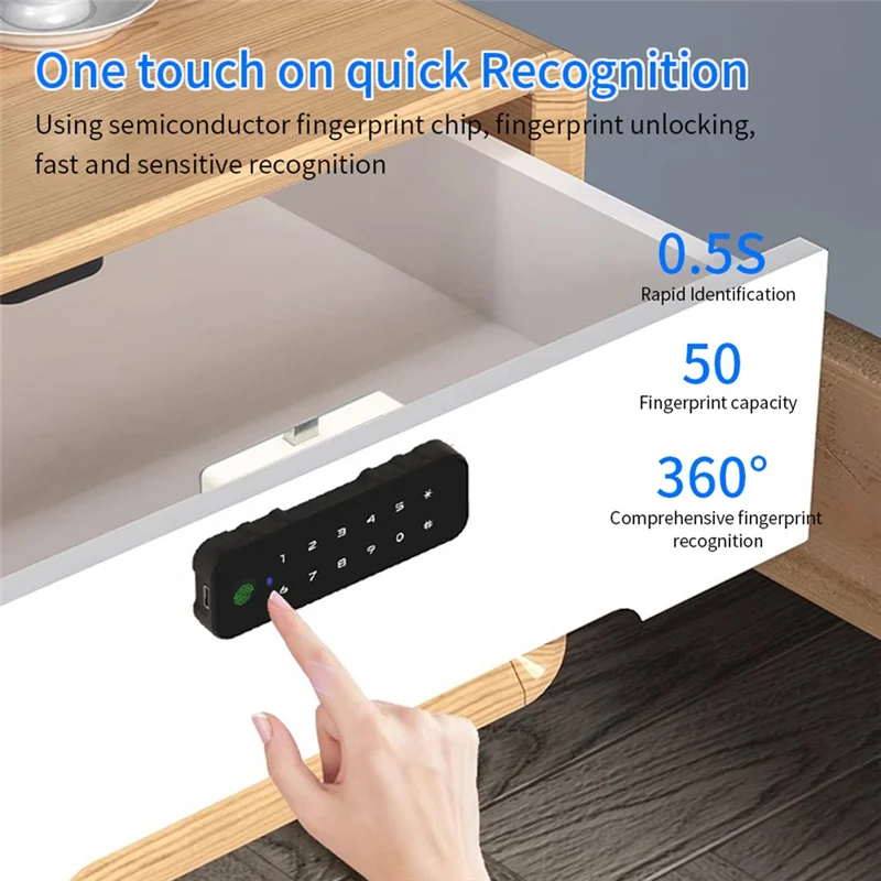 

AS62 Tuya Bluetooth умный деревянный шкаф замок с отпечатками пальцев электронный замок приложение дистанционное управление для мебельного ящика шкафчика