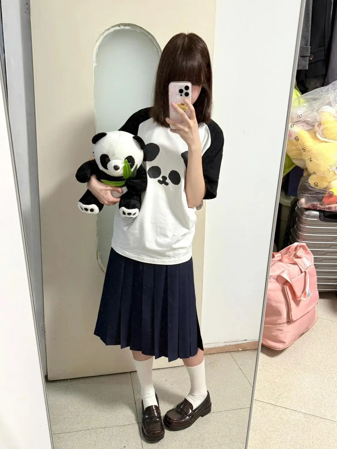 

Korejpaa Kawaii одежда, женская футболка контрастного цвета, футболки с короткими рукавами, лето 2021, футболка с принтом панды, топ Y2k