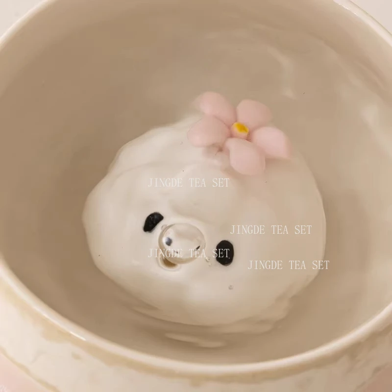 1pc Ceramic Bubble Fish Tea Pet Household Cute Desktop Ornament Bubble Bubble Mini Tea Play Tea Ceremony Accessories