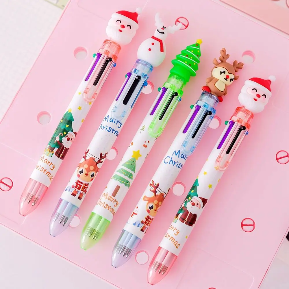 Bolígrafo Kawaii de 0,5mm para la escuela y la Oficina, decoración navideña, árbol de Navidad, Reno, papelería de Gel, bolígrafos neutros