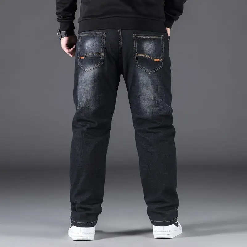 Oversized Jeans Men Spring and Autumn Loose Straight Plus-Sized Plus-Sized Casual Men Clothing Long Pants 2023 New
