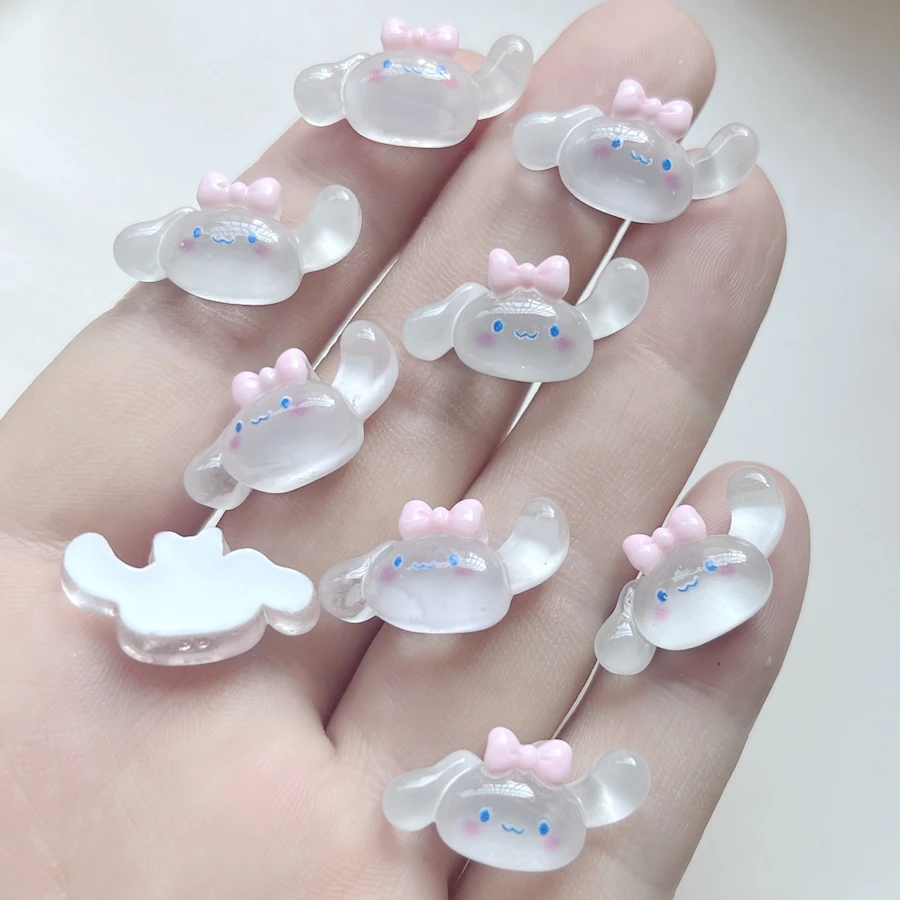 20pcs new transparent color Kawaii Animal resin Flat back decoration diy hair accessories Phone  decoration jewelry decoration