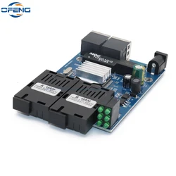 Ethernet Fiber Optical Media Converter, 2 RJ45 UTP, 2 SC, 2SC, 2RJ45 Ethernet PCB, 10/100M DIY
