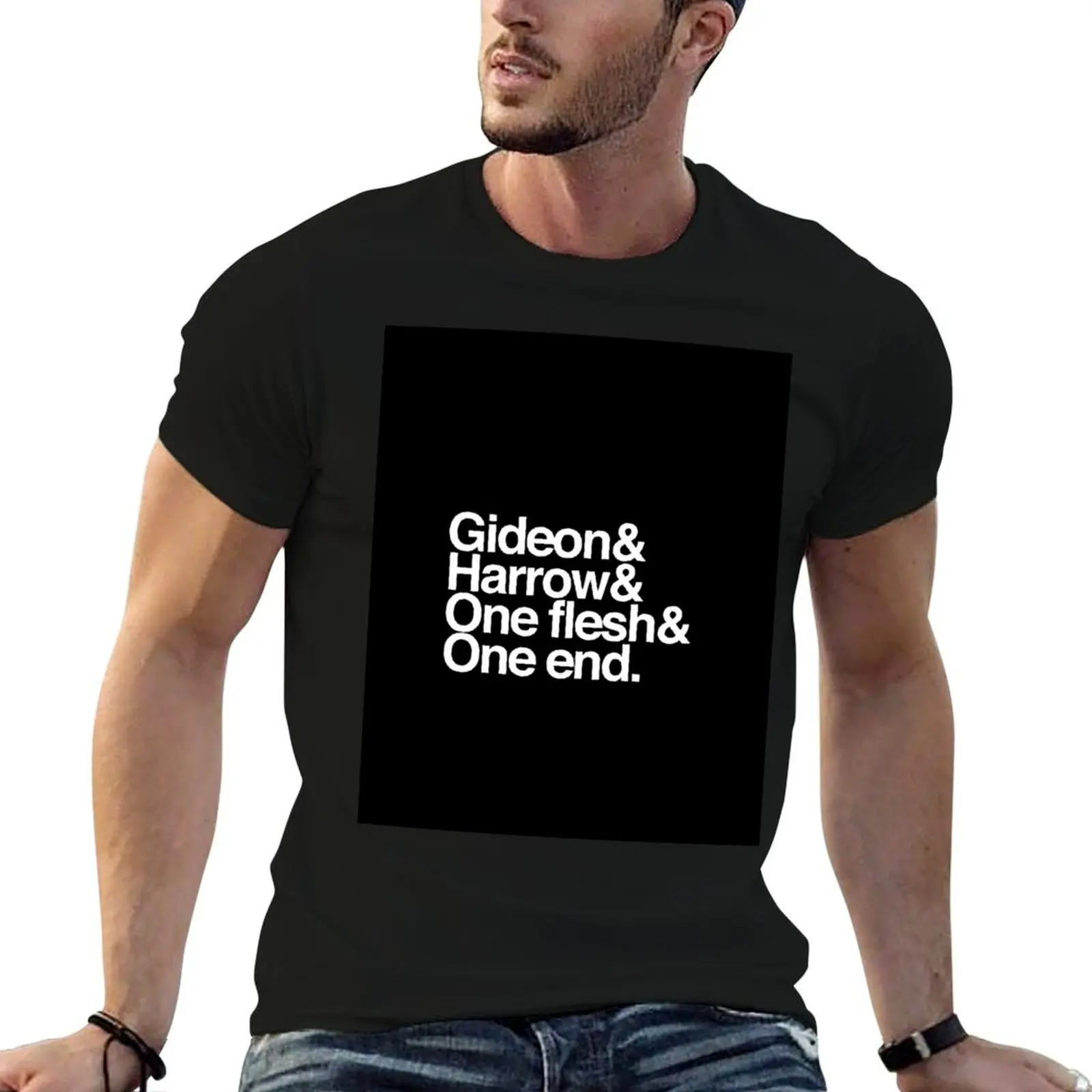 Gideon Harrow One Flesh One End T-Shirt cotton graphic tees man clothes t shirt men 100℅ cotton