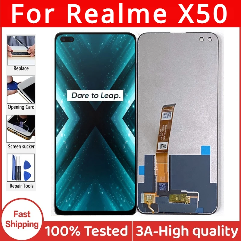 

OLED 6.57" For Realme X50 5G RMX2144 LCD Display Touch Digitizer Screen Panel Assembly