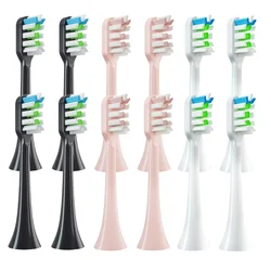 12 Pcs/Pack Replacement Brush Heads for SOOCAS V1/X1/X3/X5/X3U/X3PRO/v1/v2 Electric Toothbrush Heads Soft DuPont Bristle Nozzles