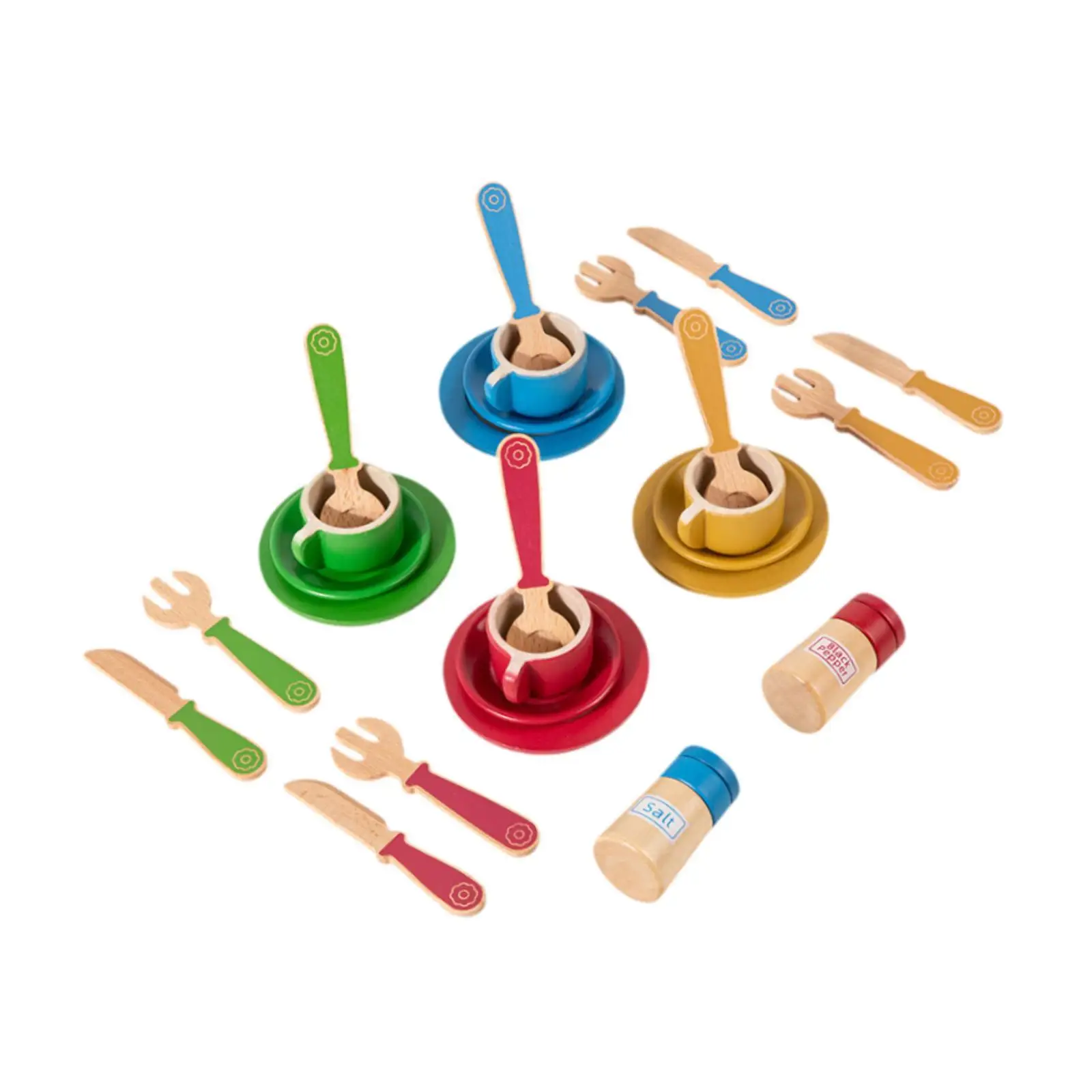 

Wooden Play Dishes and Plates,Play Kitchen Accessories,Tea Cups Role Play Cooking Toys Kitchen Set for Children Birthday Gift