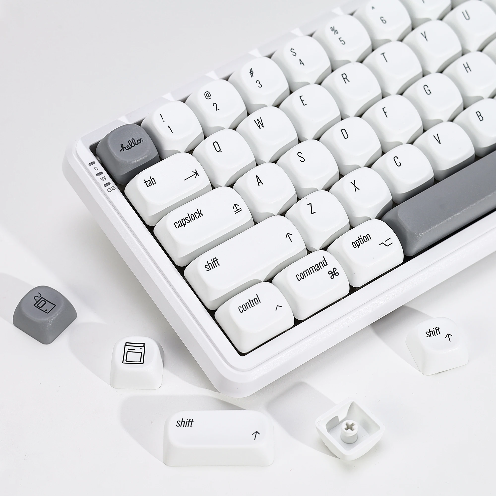 KBDiy Retro MAC Style Keycaps KOA MOA Profile PBT ISO Simple Keycaps Custom For MX Switch 60% Gaming Mechanical Keyboard Key Cap
