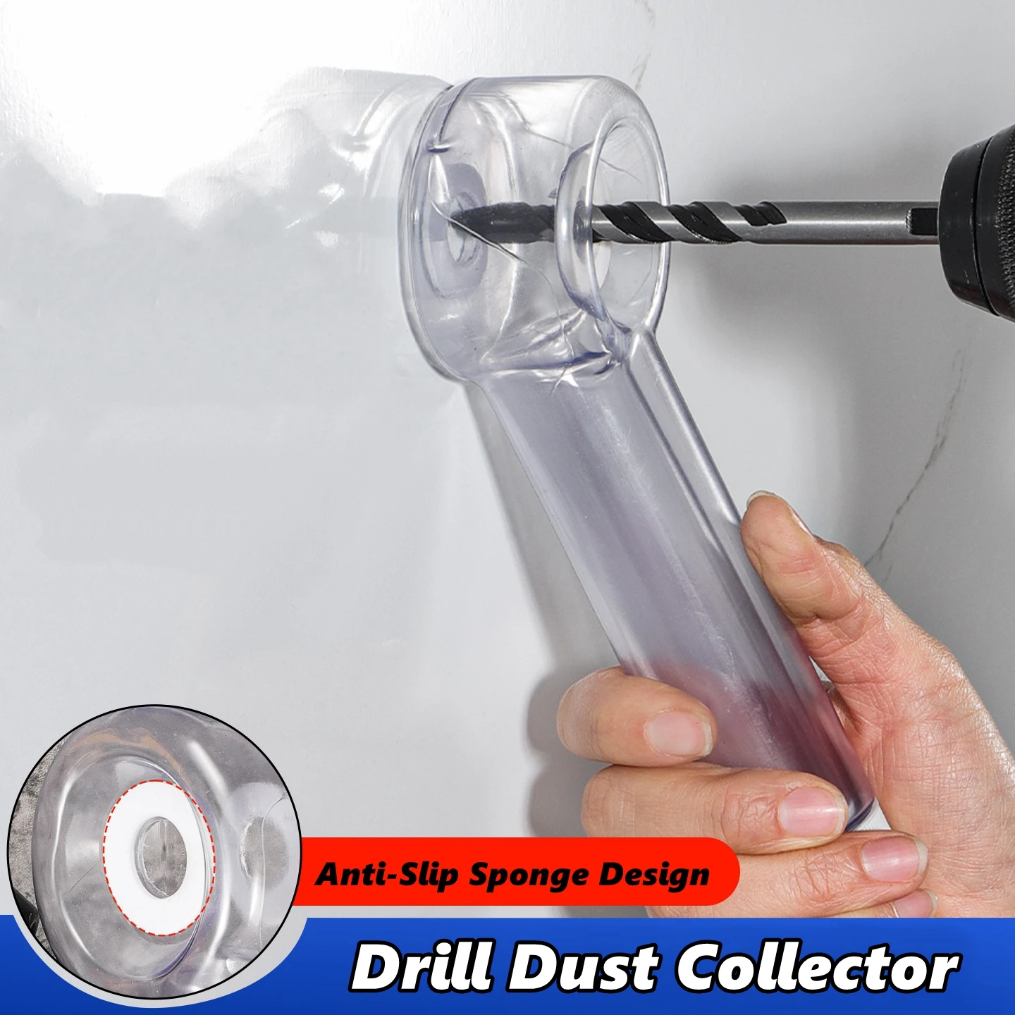

Rotating Nozzle Drill Dust Collection Box with Rotating Tilt System, Made of Plastic Material, Ergonomic and eEfficient Design
