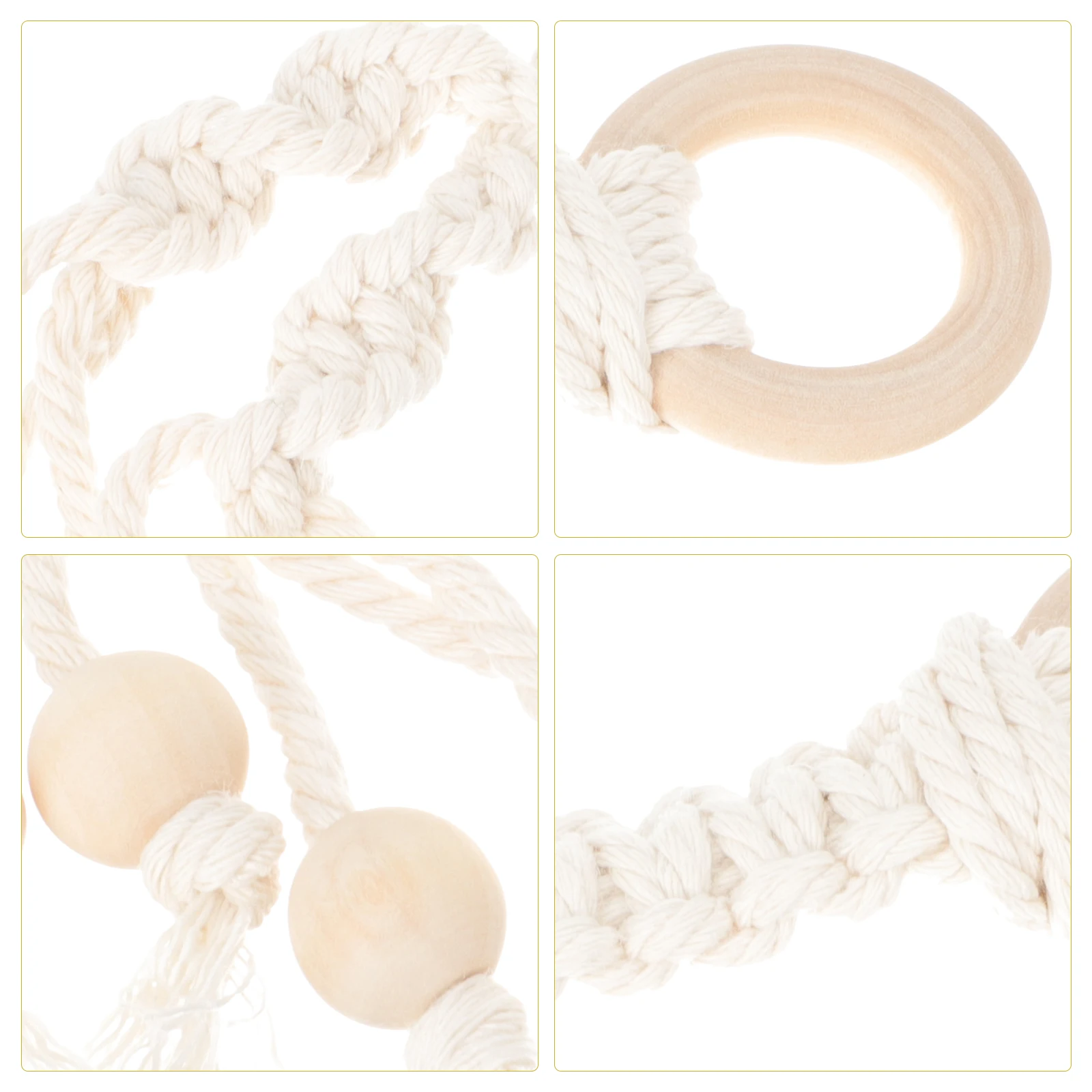 

2pcs Handwoven Cotton Rope Banana Hanging Holder For Kitchen Decor Under Cabinet Fruit Vegetable Storage Hanger, Macrame Banana