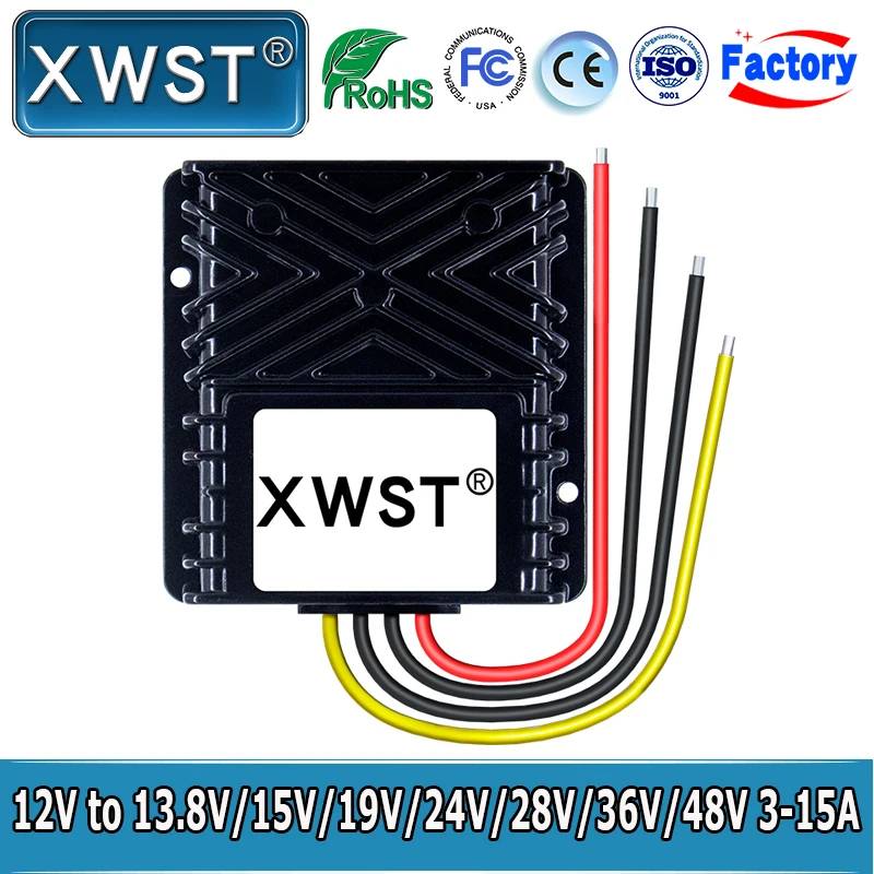 XWST DC DC Boost Converter 12V to 13.8V 15V 19V 24V 28V 36V 48Volt Step Up Voltage Regulator 3A 5A 8A 10A 12A 15A Power Supply