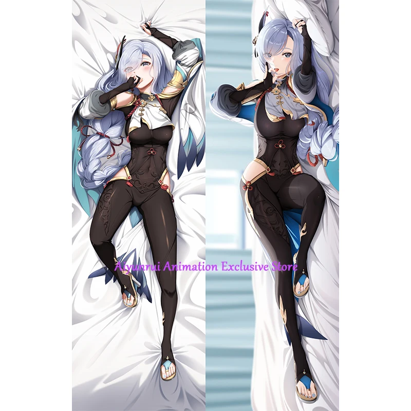 Dakimakura Anime Shenhe 2 Side Printed Hugging Body Pillowcase Cushion Bedding Decor Pillow Cover 2024