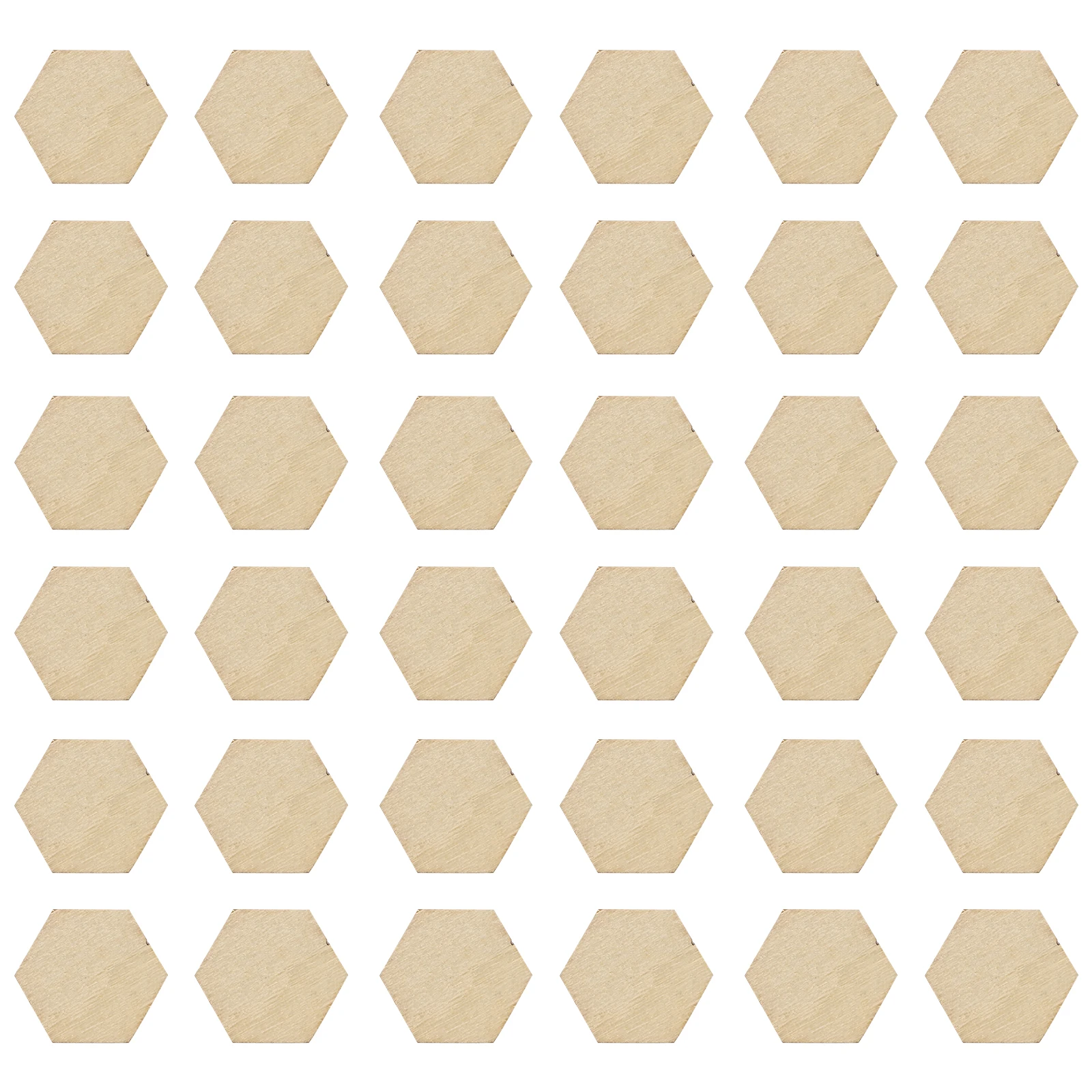 

200pc Hexagonal Wood Decorations Smooth DIY Crafts for Parties Birthday Wedding Christmas Wooden Ornaments Sewing Accessories