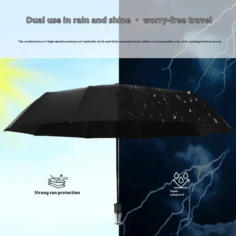 For Kia K2 K3 K5 K7 Rio GT Line Carens Fiesta Niro Picanto Sportage Sedona Car Automatic Folding Windproof Sunshade Umbrella view 5