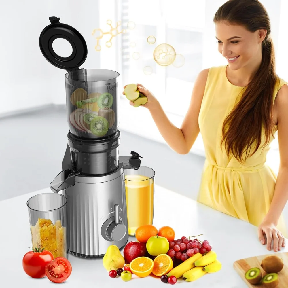 Juicer Machine with Exclusive Filter Technology & Easy Clean, Extra Large Feed Chute Can Fit Whole Fruits Vegetables, High Juice