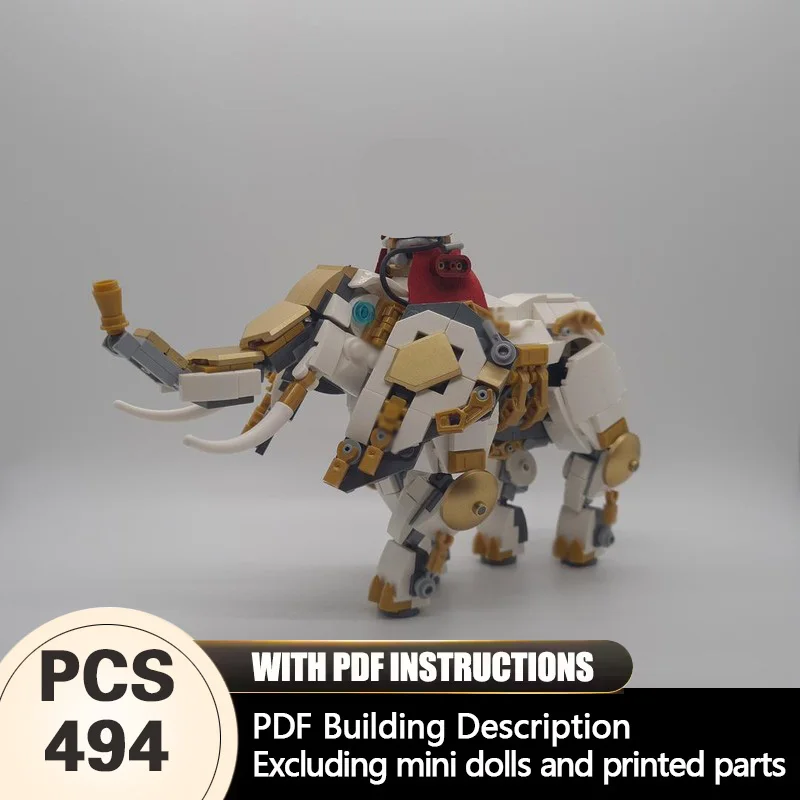 

Creators Animal Series Model MOC Building Bricks Loxodonta Machina Modular Technology Gifts Holiday Assemble Children Toys Suit
