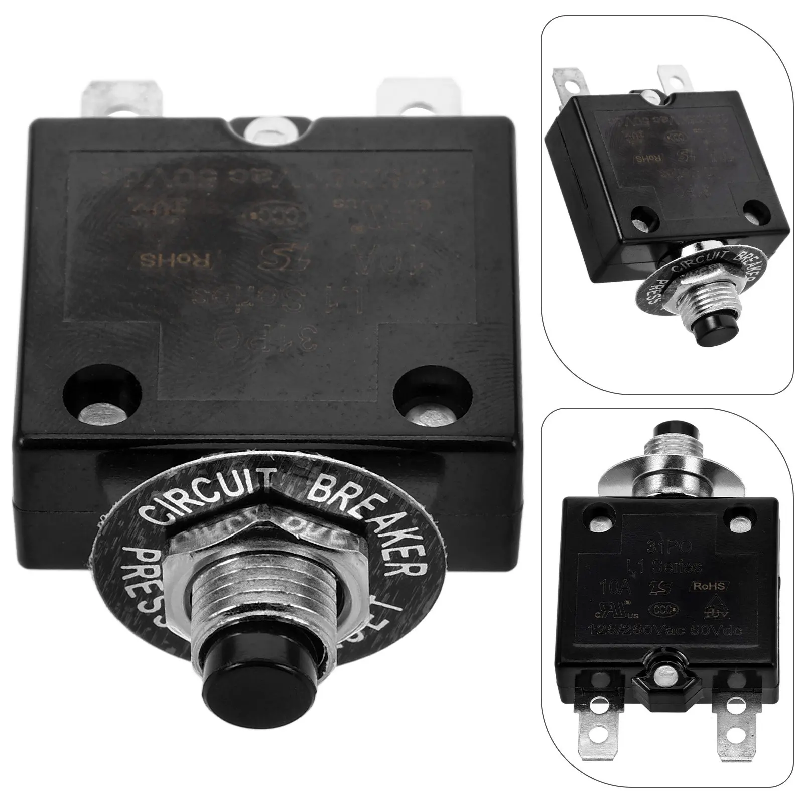 Automotive Circuit Breaker Switch Manual Reset Current Overload Protector for Car Generator