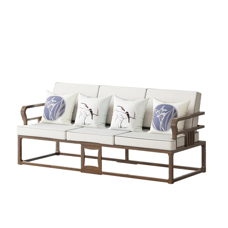 LMM New Chinese Solid Wood Sofa Modern Simple Zen Sofa Combination