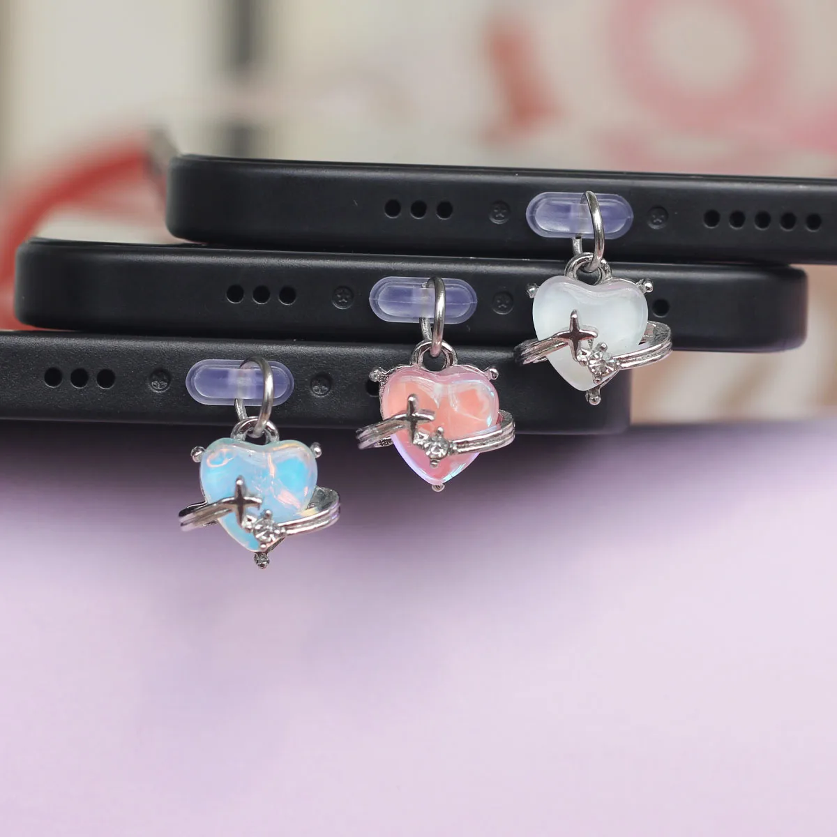 

Mobile Phone Dust Plug Hanging Pendant Accessory Decoration For Iphone Type-c Port Dust Plug Pendant Decoration Gift Lover