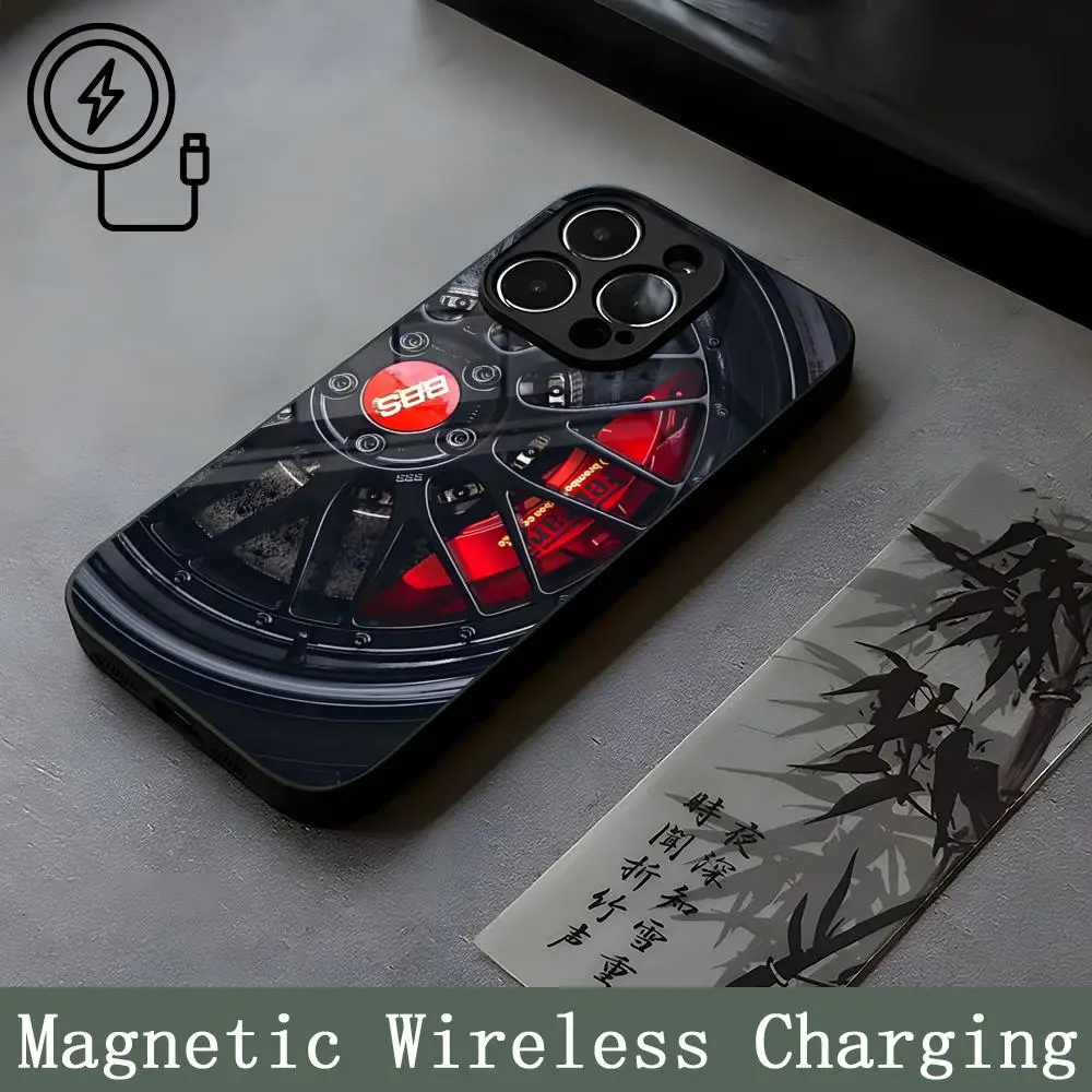 BBS Phone Case Strong Magnetism Glass For iPhone 14ProMax 16 13 12 15 11 Pro XS Max Plus Mini Cover