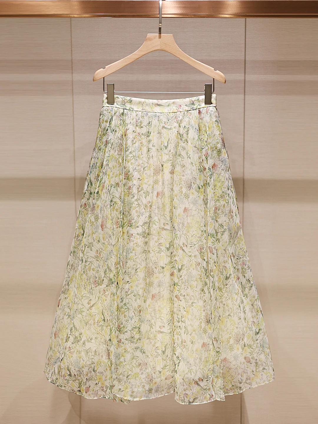 

Chic Floral Print f Skirt Women's Korean Sle Sweet Anti-Aging Summer 2025 Puffy Gored Skirt High Waist A-Line Dr