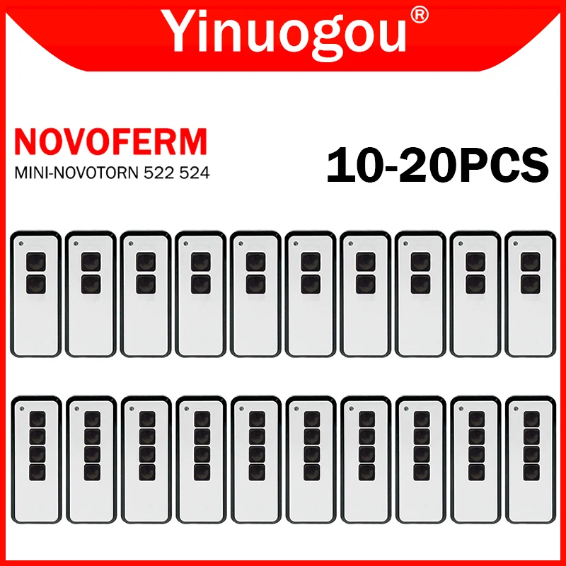 10PCS 20PCS NOVOFERM MINI-NOVOTRON 522 524 Garage Door Remote Control 433MHz For NOVOTRON 502 MAX43-2 504 MAX43-4 512 MIX 43-2