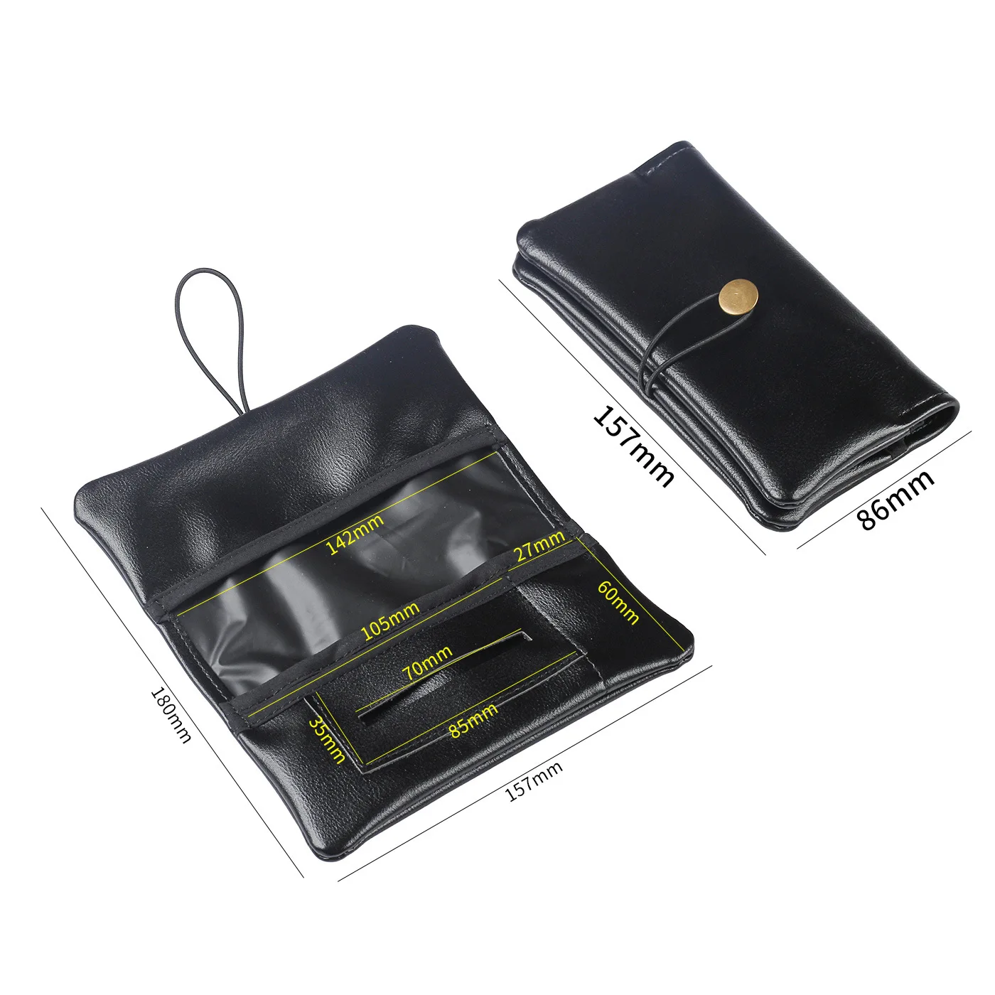 Multi-functiona Retro PU Leather Tobacco Pouch Case Bag Cigarette Smoking Paper Tips Holder Wallet Storage Bagg - view 6