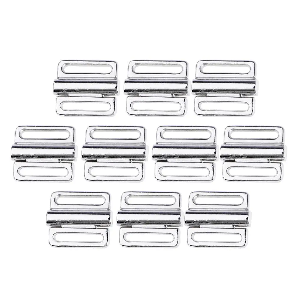 100 Pieces Metal Bra Strap Adjustment Adjuster Lingerie Slider Buckle Hooks Bikini Fastener for Fixed Underwear Bikini Dress