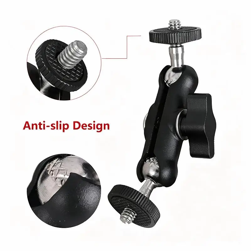 Double Ball Head Articulating Magic Arm With 1/4'' Screw Extend Mount For Monitor Camera Light Mic Photopraphy Accessories