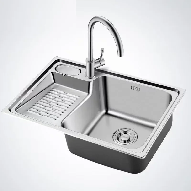 for 304 Stainless Steel Laundry Cabinet Sink with Embossed Washboard Countertop Operation Basin Model for 6845