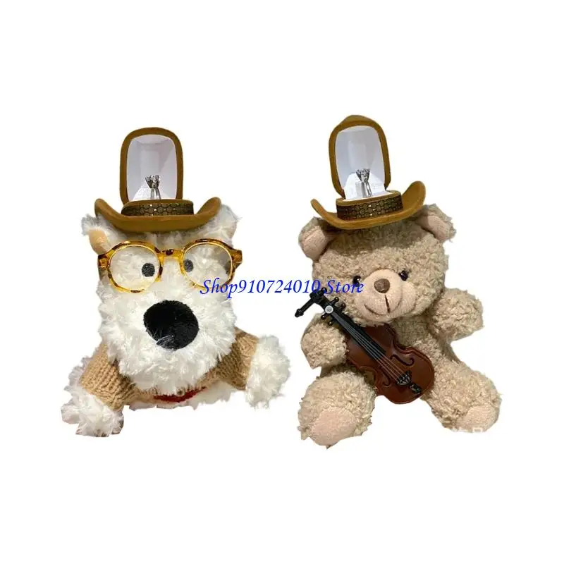 ของเล่นยัดไส้สัตว์จำลองสมจริง 77HD พร้อมการออกแบบล้างทำความสะอาดได้และช่องใส่เครื่องประดับหมวกคาวบอย