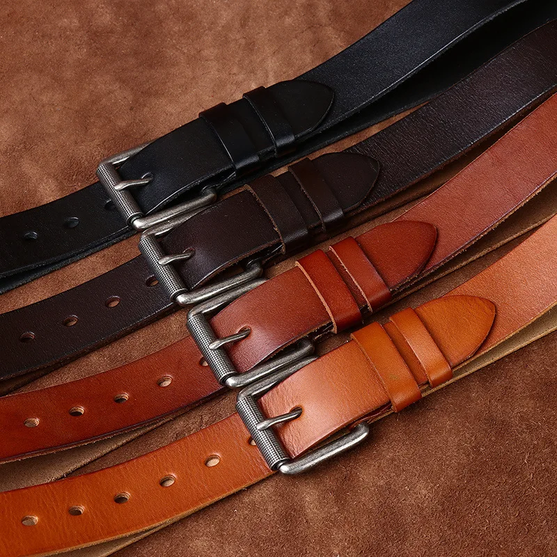 New Luxury Brand H Belts for Men High Quality Male Strap Genuine Leather Waistband Ceinture Homme No Buckle 3.8cm Belt