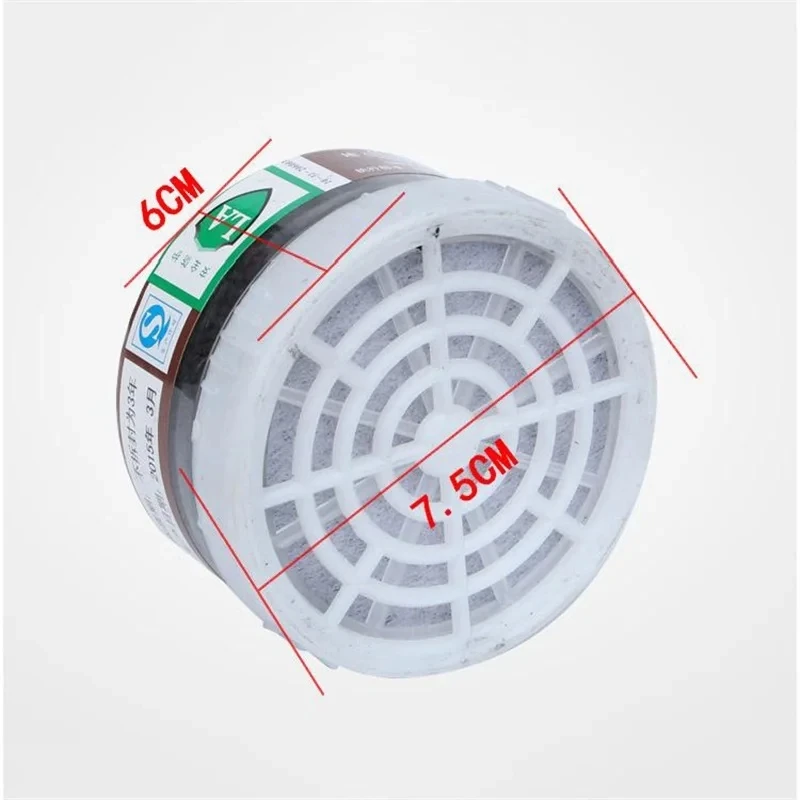 Filtro de máscara de Gas, recipiente respirador de 40mm, 2 uds., nivel 2 2596, caja de cartucho de filtrado reemplazable para máscara de Gas, pintura, pulverización, seguridad