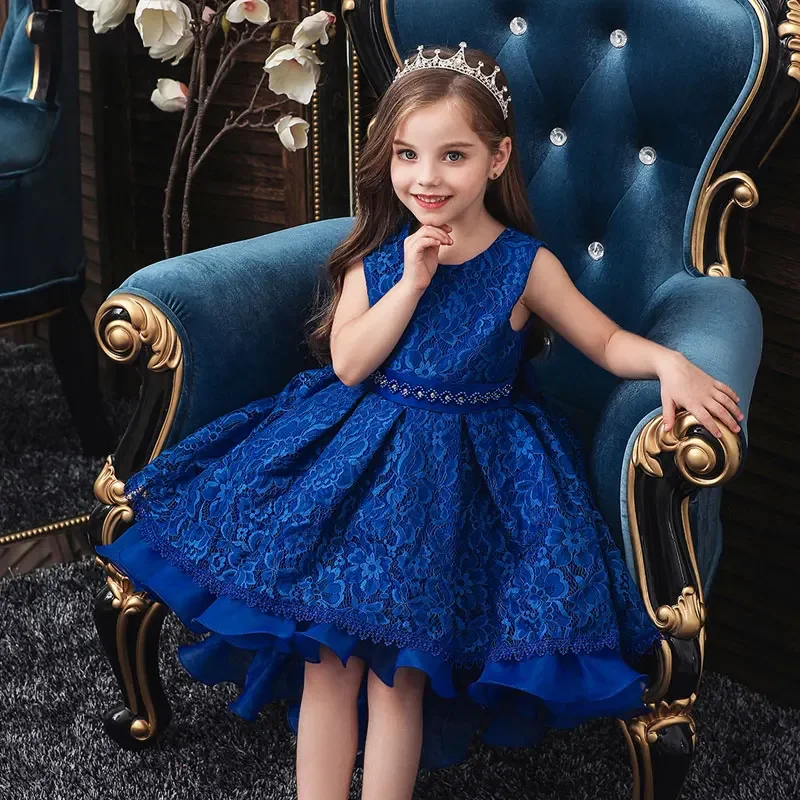 Four Seasons Children Clothing Girls Dresses Fashion Princess Dress for Girls Sleeveless Kids Flower Girl Dresses 3-13 Years