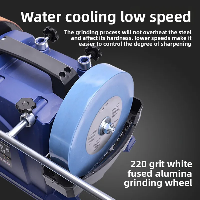 Electric Wet Stone Sharpener Low Speed Water Cooled Knife Sharpening Machine Bench Grinder for Scissors Chisel