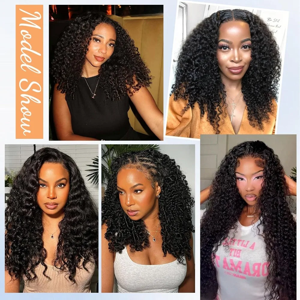 2x6 Lace Closure Burmesisches gelocktes Echthaar, brasilianisches Virgin Remy Haar, langes Haar mit tiefem Scheitel, unbehandeltes Haar mit vorgezupften Babyhaaren zum Flechten und Stylen. – Detail 6