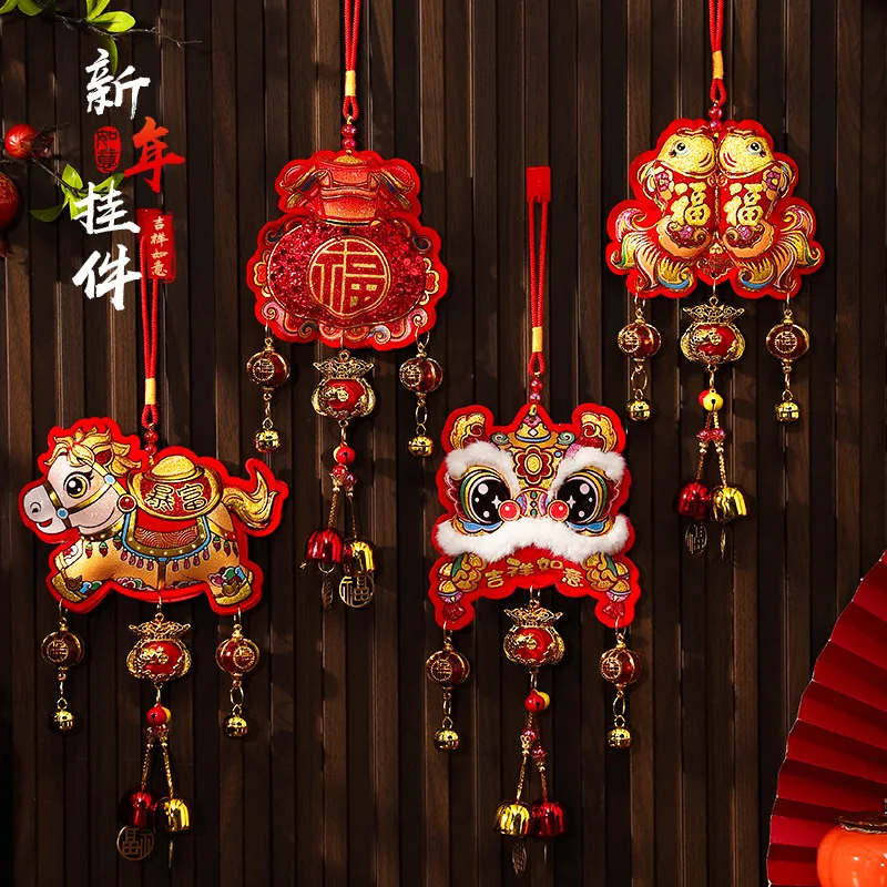 زخرفة رقص الأسد لسن الحصان 2026 ديكورات مهرجان الربيع الجديد غرفة المعيشة، مركز التسوق، ديكورات المتجر #4