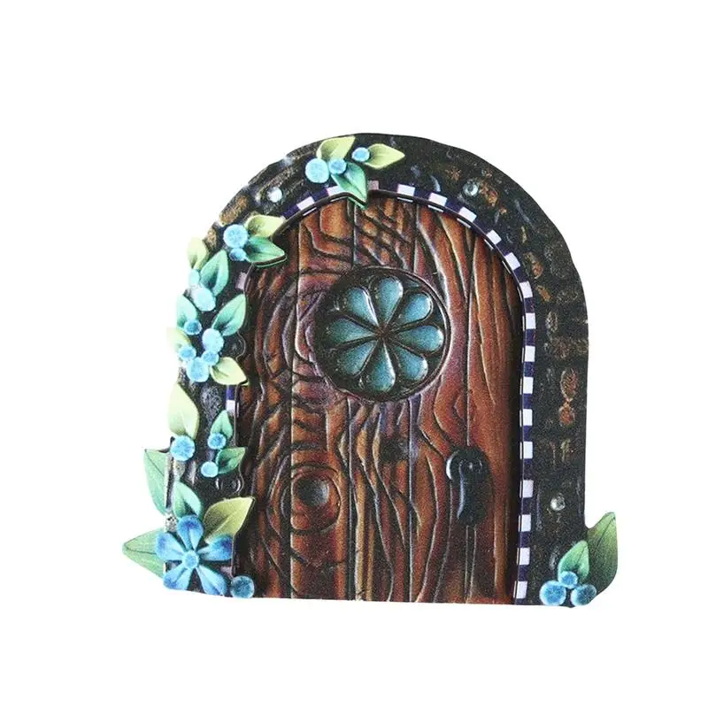 Fairy Door For Wall Mini Elf Door Mini Entrance Garden Fairy Door Wood Fairy Garden Art Doors For Tree Fairy Home Garden Yard