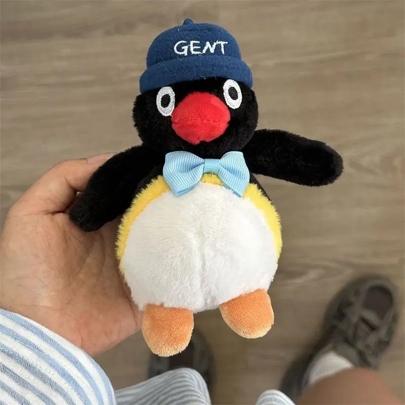 Anime NEW Kawaii Pingu Plush Keychain Pendant Cute Cartoon Creative Funny Lying Flat Toy Key Ring Backpack Pendant Birthday Gift