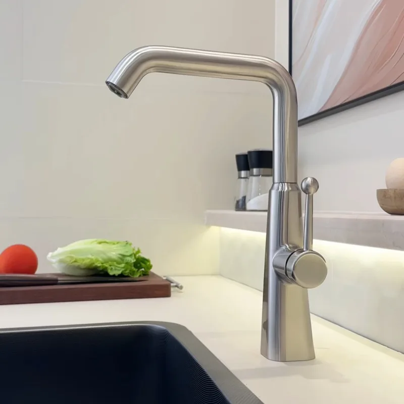 Gun gray washbasin rotatable hot and cold faucet kitchen bathroom hand basin dual-purpose faucet household