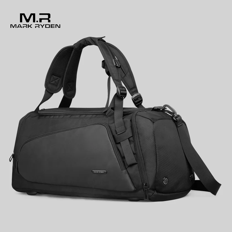 Mark Ryden-Mala de Viagem Impermeável Masculina, Bolsa Preta, de Grande Capacidade, Mochila de Viagem Multifuncional Casual Crossbody