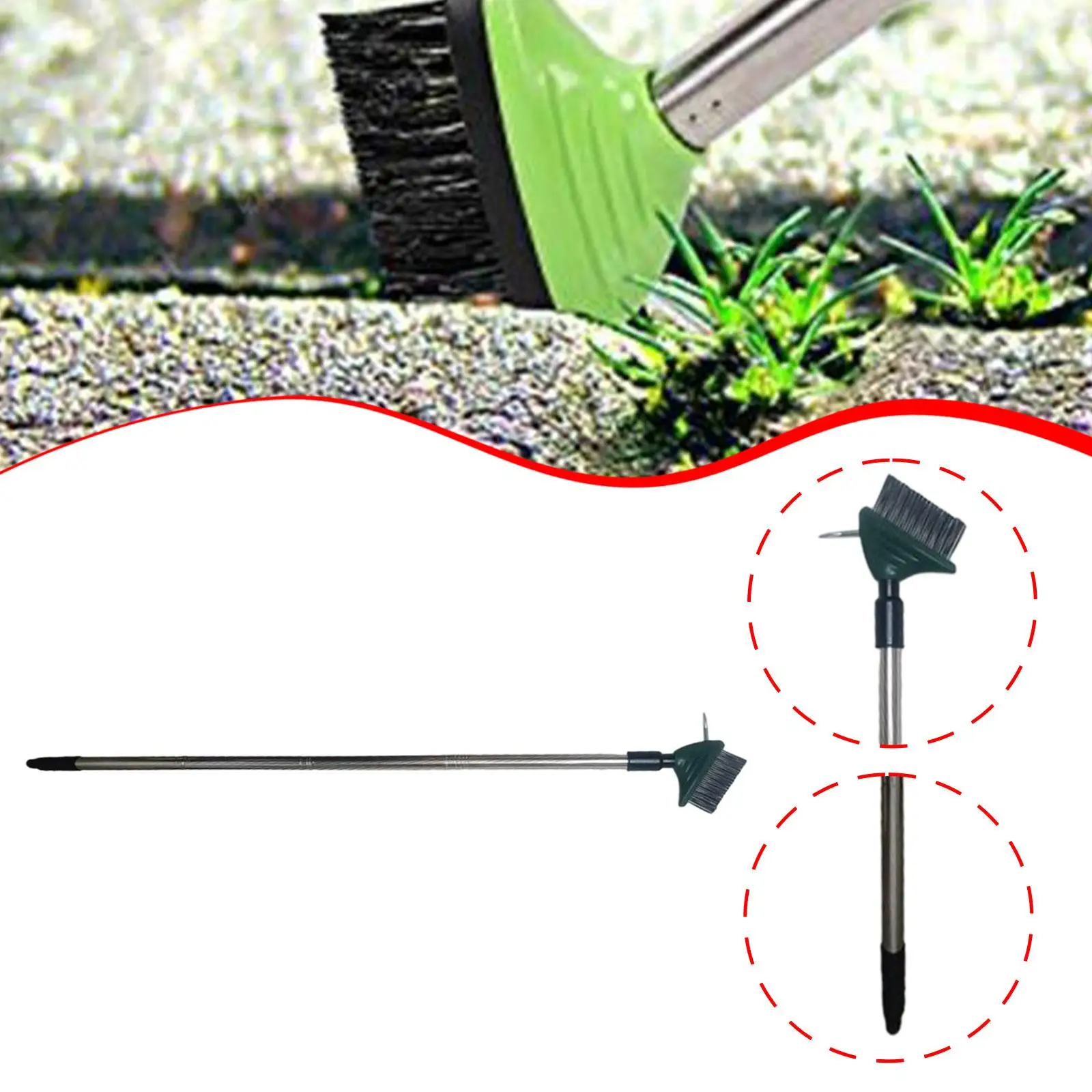 

Crack Weeder Manual Cleaner Crevice Weeding Brush for Paver Sidewalk Walkway