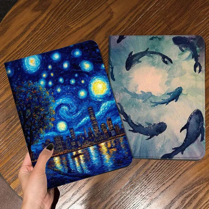 

Starry Night City View Tablet Case For Samsung Galaxy Tab S7 S8 S9 S10 FE Lite Gift