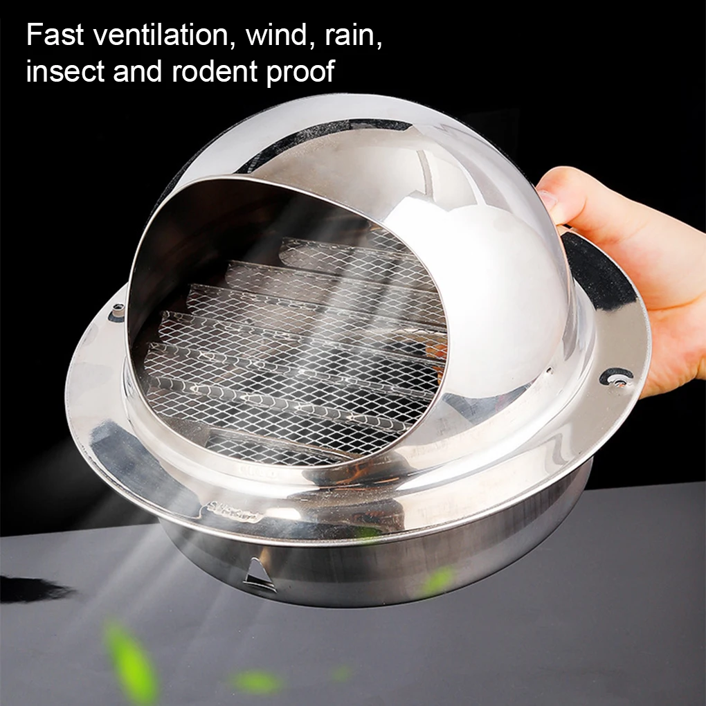 Silver Customizable Ventilation Grille For A Personalized Appearance Convenience Rustproof Windproof Cover Exhaust Hood 60